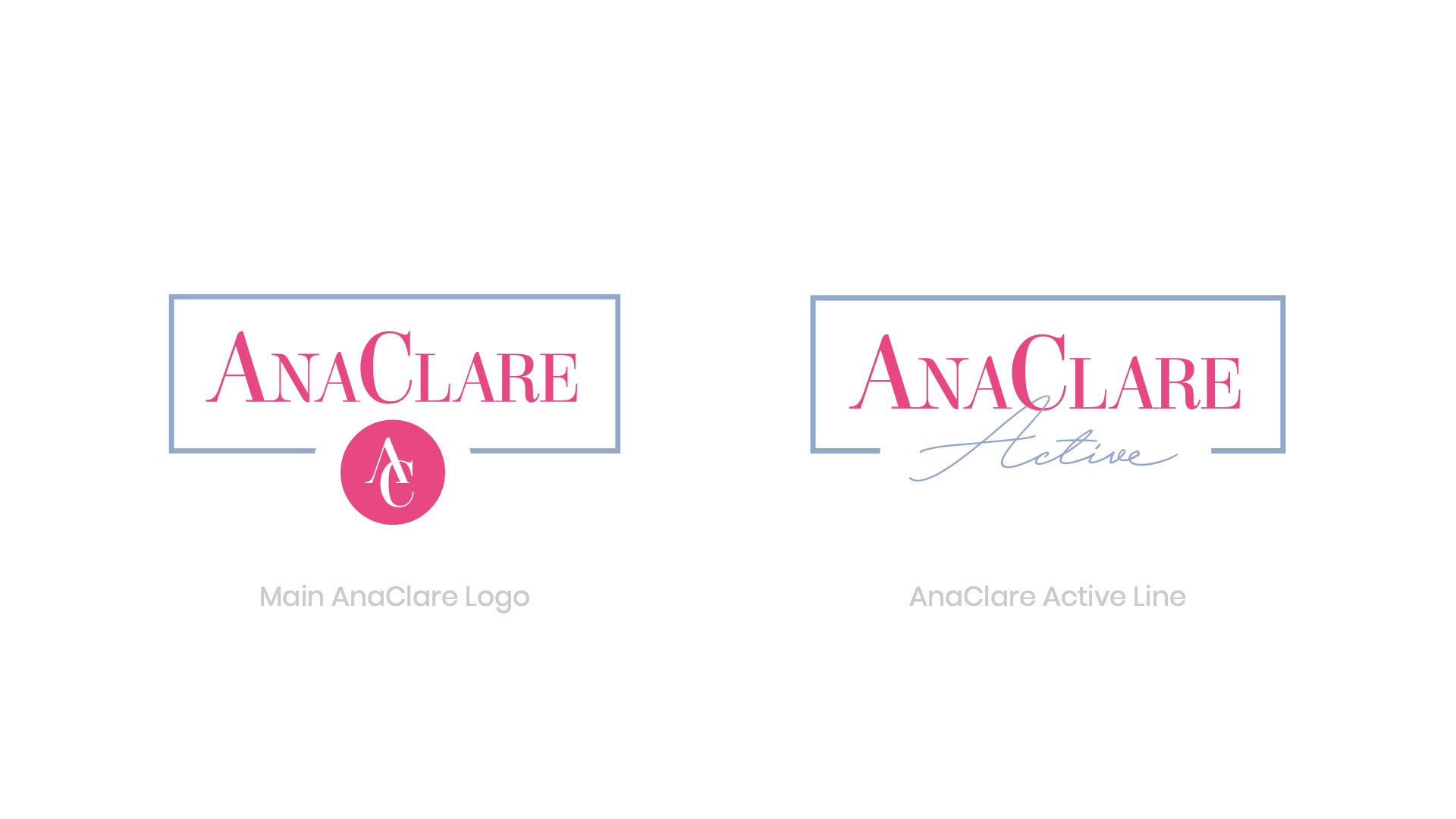 new brand identity - AnaClare and AnaClare Active - Dead on Design