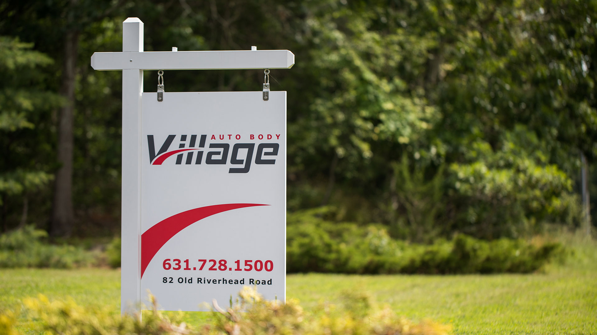 Custom Signage Card Design - Village Auto Body