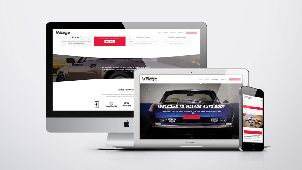 Custom Responsive Website Design - Village Auto Body